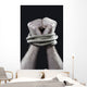white man hands wrapped rope around wrists victim abused concept Wall Mural
