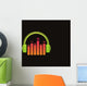 Headphone music logo vector Wall Mural