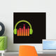Headphone music logo vector Wall Mural