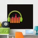 Headphone music logo vector Wall Mural