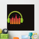 Headphone music logo vector Wall Mural