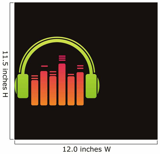 Headphone music logo vector Wall Mural