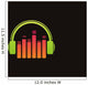 Headphone music logo vector Wall Mural