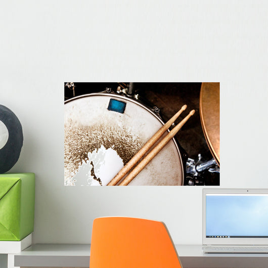 Music background.Drum close up image. Wall Mural