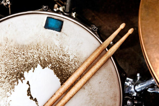 Music background.Drum close up image. Wall Mural
