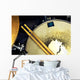 Music background. Drum close up image. Wall Mural