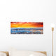 Wonderful panoramic view of Istanbul at dusk across Golden Horn Wall Mural