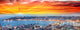 Wonderful panoramic view of Istanbul at dusk across Golden Horn Wall Mural