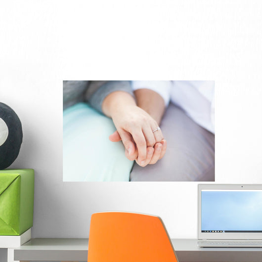 Engagement Holding Hands Wall Mural