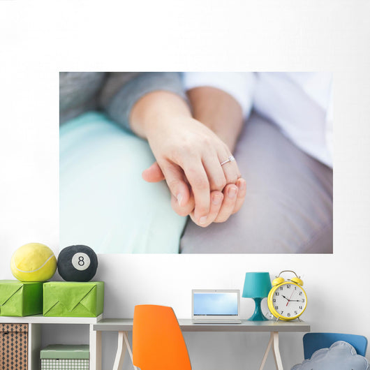 Engagement Holding Hands Wall Mural