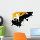 Skateboard Abstract City Background Wall Decal