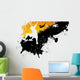 Skateboard Abstract City Background Wall Decal