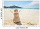 snowman made of sand on a background of the tropical warm sea Wall Mural