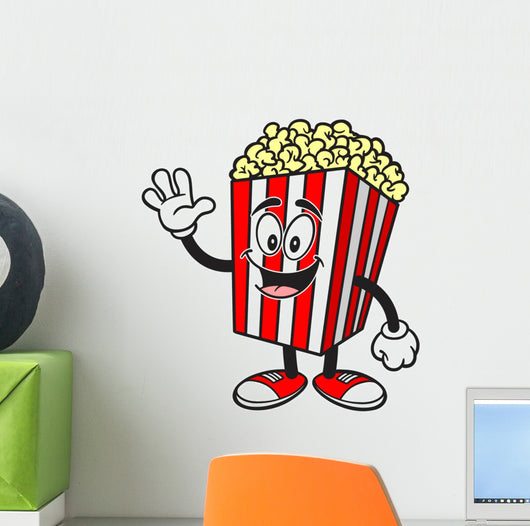Movie Popcorn Waving Wall Decal