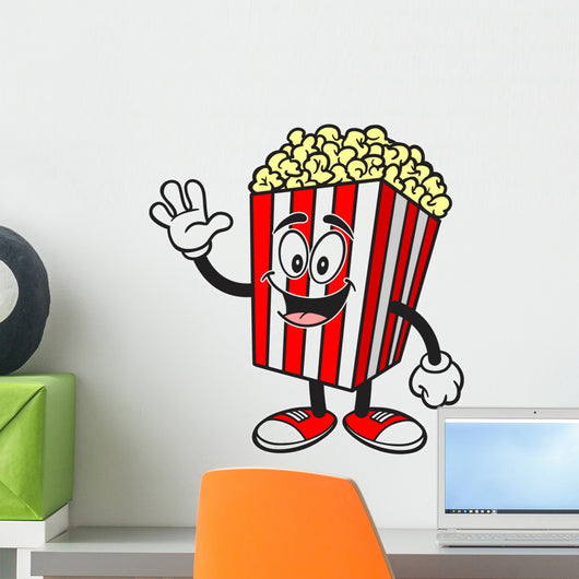 Movie Popcorn Waving Wall Decal
