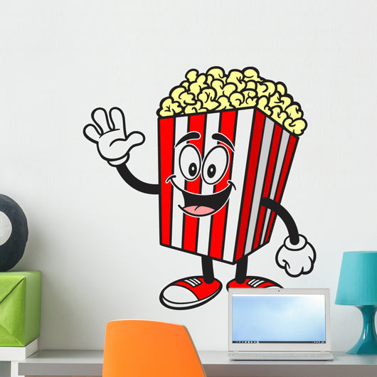 Movie Popcorn Waving Wall Decal