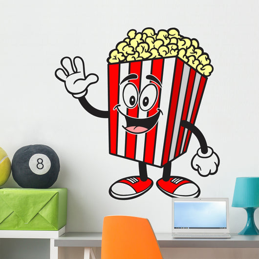 Movie Popcorn Waving Wall Decal