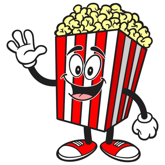 Movie Popcorn Waving Wall Decal