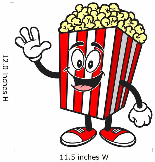 Movie Popcorn Waving Wall Decal