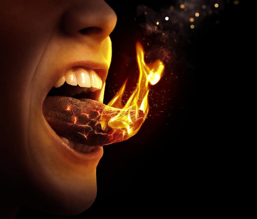 Tongue on fire Wall Mural
