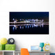 Pier reflecting in the Potomac River at night, in National Harbo Wall Mural