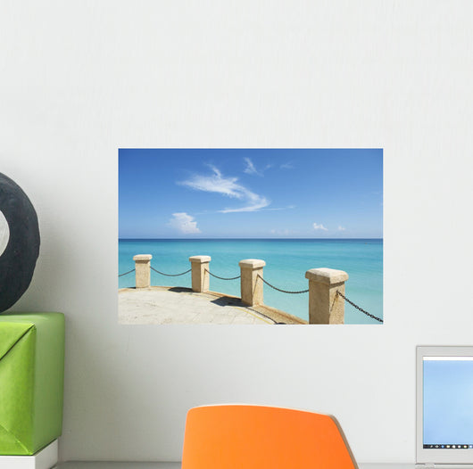 Classic Turquoise Caribbean View in Varadero Cuba Wall Mural