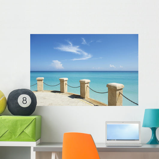 Classic Turquoise Caribbean View in Varadero Cuba Wall Mural