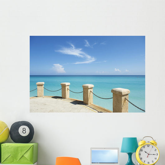 Classic Turquoise Caribbean View in Varadero Cuba Wall Mural