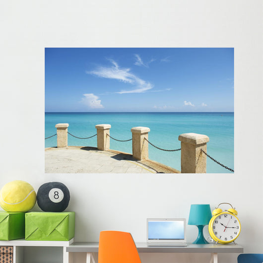 Classic Turquoise Caribbean View in Varadero Cuba Wall Mural