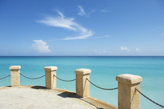 Classic Turquoise Caribbean View in Varadero Cuba Wall Mural