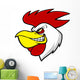 Rooster Mascot Head Wall Decal