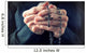Hands of an elder woman holding a rosary while praying Wall Mural