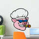 Smoking BBQ Pig Wall Decal