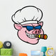 Smoking BBQ Pig Wall Decal