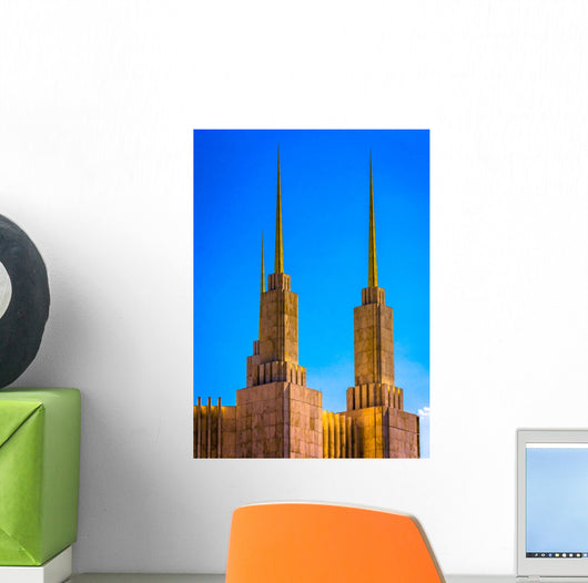 Spires of the Washington DC Mormon Temple, in Kensington, Maryla Wall Mural