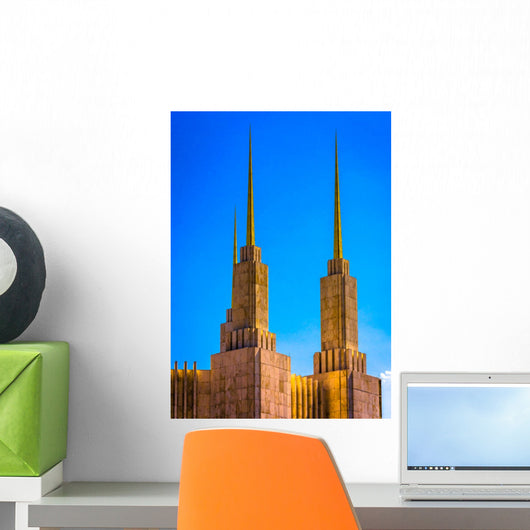 Spires of the Washington DC Mormon Temple, in Kensington, Maryla Wall Mural