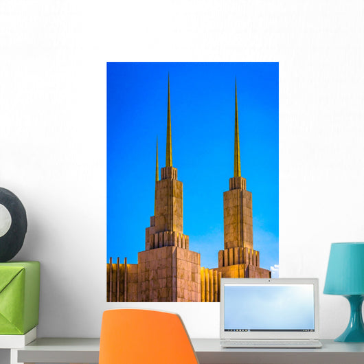 Spires of the Washington DC Mormon Temple, in Kensington, Maryla Wall Mural