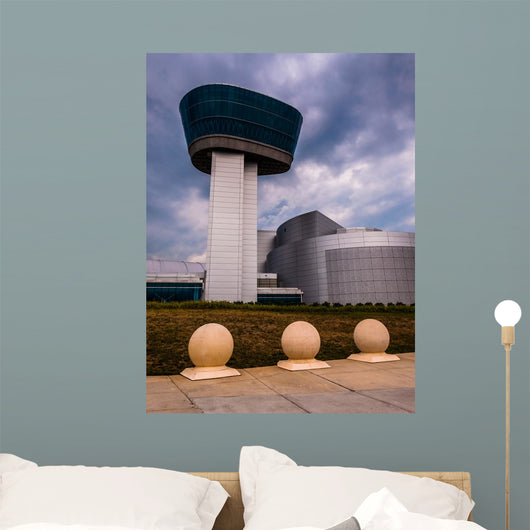 The exterior of the Air and Space Museum Udvar-Hazy Center on a Wall Mural