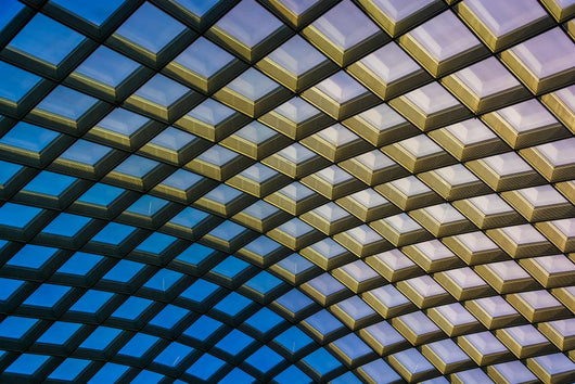Architectural abstract taken of the ceiling at  the Kogod Courty Wall Mural
