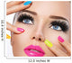 Beauty girl portrait with vivid makeup and colorful nail polish Wall Mural