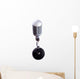 Vintage Microphone on White Wall Decal
