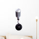 Vintage Microphone on White Wall Decal