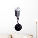 Vintage Microphone on White Wall Decal