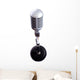 Vintage Microphone on White Wall Decal