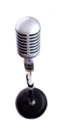 Vintage Microphone on White Wall Decal