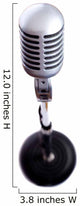 Vintage Microphone on White Wall Decal