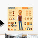 Hipster Character Pack Wall Decal