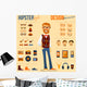 Hipster Character Pack Wall Decal