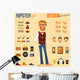 Hipster Character Pack Wall Decal