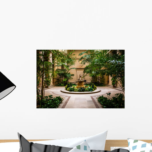 Indoor garden area in the National Gallery of Art in Washington, Wall Mural